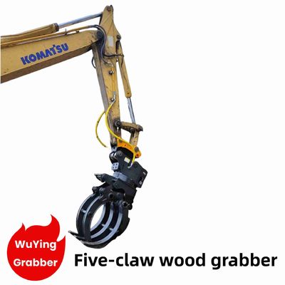 5 Klauw graafmachine Grapper Hout Steen Grijp voor 5-10 ton graafmachine