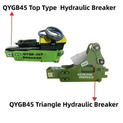 QYGB45 Toptype / Driehoekige Hydraulische Breaker 45 Chisel voor bouwwerkzaamheden