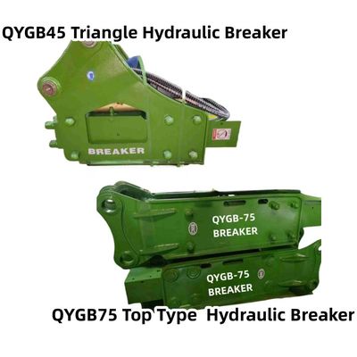 Toptype / Driehoek Hydraulische Breaker Hammer QYGB75 75 Chisel Pak 6.0-8.0 Tonnen