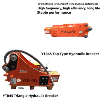 YTB45 Toptype / Driehoekige Hydraulische Breaker 45 Chisel Suit 1,2-3,0 Ton