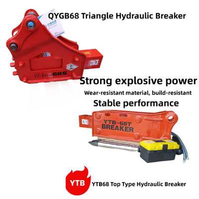 YTB68 Top Type / Driehoekige Hydraulische Breaker Hammer 68 Chisel voor 4-8 ton graafmachine