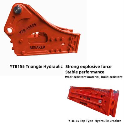 Toptype / Driehoek Hydraulische Breaker Hamer YTB155 155 Chisel voor mijnbouw
